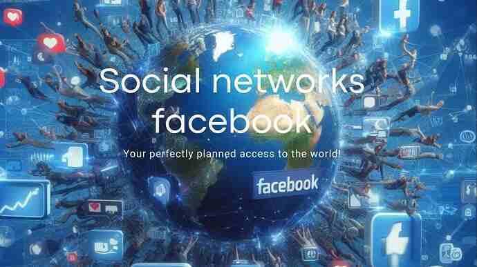Photo from Facebook with the title "Facebook Social Networks" and a link to the Facebook page https://www.facebook.com/Delinesoft