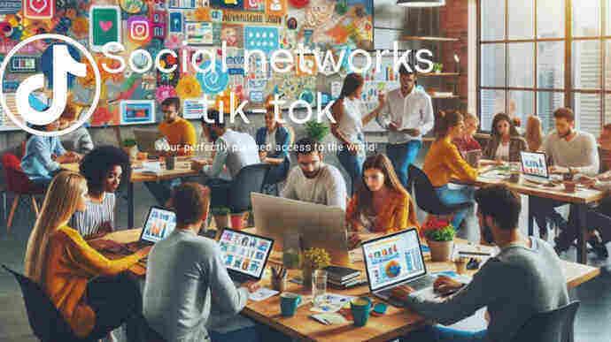 Photo of TikTok with the caption "TikTok Social Media" and a link to the TikTok page https://www.tiktok.com/@delinesoft